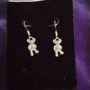 Dancing bear dangle earrings